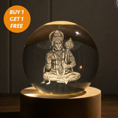 Divine Sankatmochan Hanuman Crystal Lamp
